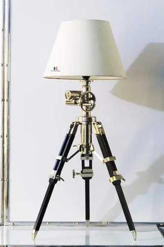 Miniatura 6 de Lámpara de mesa con trípode, decoración náutica, lámparas industriales (pantalla no incluida), lámpara de mesita de noche industrial