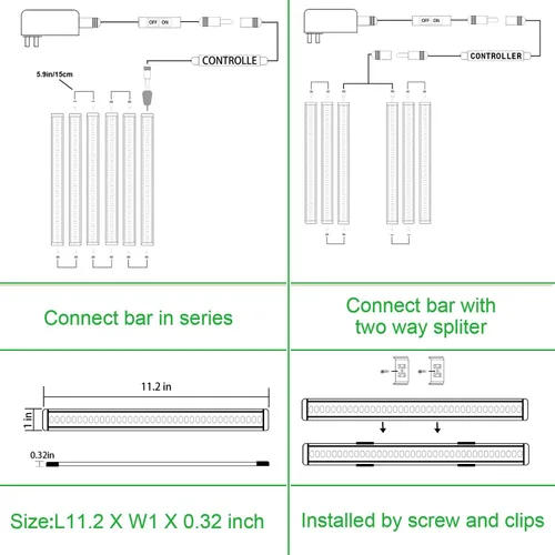 Miniatura 4 de AIBOO Kit de barra rígida de luz LED para debajo del mostrador, enchufable con cable de 12V, iluminación LED para debajo del gabinete, regulable