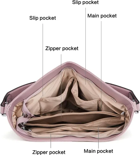 Miniatura 5 de BOSTANTEN Bolso de cuero para mujer, diseño de bolsos de hombro, Hobo