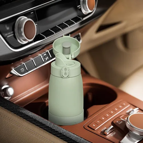 Miniatura 7 de Calentador de botellas portátil para viajes, 17 onzas, portátil, leche materna y calentador de agua, calentamiento de precisión rápida, control