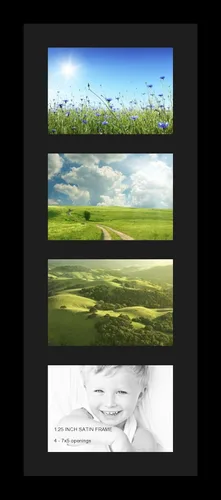 Miniatura 132 de Marco para fotos de ArtToFrames, 4 aberturas de 5′ x 7′ y marco negro satinado, de ArtToFrames, Madera, negro 4 - 8x10 - (2131)