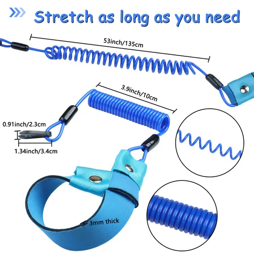 Miniatura 4 de 2 cordones para interruptor de apagado para lancha, correa de muñeca de repuesto EW2-68348-00-00 para Yamaha Marine motor fuera de borda de Azul