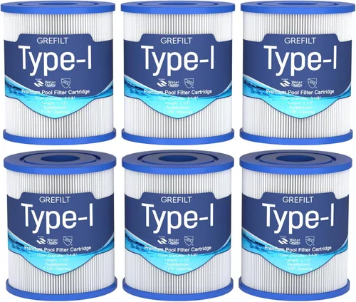 Cartuchos de filtro de piscina tipo I, diseñados para bombas de filtro de 330 GPH de verano en piscinas sobre el suelo, paquete de 6
