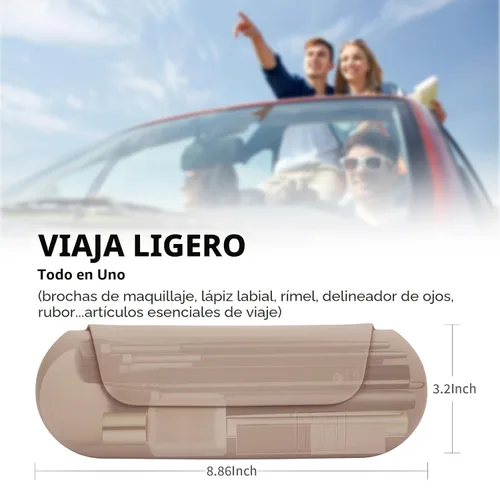 Miniatura 6 de AGIKET Soporte de silicona para brochas de maquillaje, bolsa de cosméticos de viaje: soporte suave y portátil para brochas cosméticas faciales