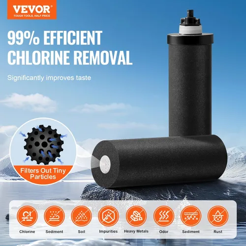 Miniatura 2 de VEVOR Sistema de filtro de agua alimentado por gravedad, sistema de sobremesa de acero inoxidable 304 de 2.25G, sistema de filtración de agua, Nivel