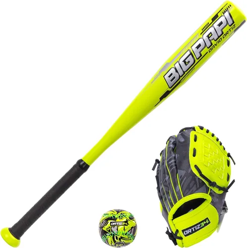 Miniatura 12 de Ortiz34 Youth T-Ball Set, 25” Signature Aluminum T-Ball Bat with -10 Drop, Foam Core T-Ball, 9” Lightweight Youth Glove, Vibrant Graffiti Print