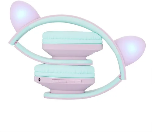 Miniatura 6 de PowerLocus - Auriculares sobre la oreja para niños, auriculares Bluetooth inalámbricos para niños, con micrófono, volumen limitado seguro de 85 dB