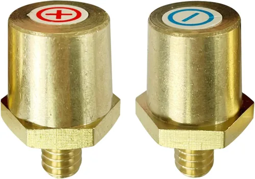 Miniatura 4 de Ampper Postes de carga de terminal de batería de latón macho de rosca M8, adaptador de poste de batería M8 (+/-) para extensión, paquete de 2 M8