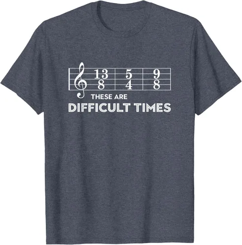 Miniatura 102 de Musician - Camiseta con texto en inglés "These are Difficult Times", talla S