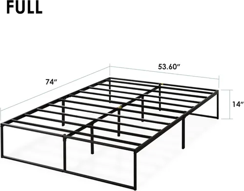 Miniatura 2 de Mellow MYLA - Marco de cama de plataforma de metal de 14 pulgadas con listones de acero, tamaño matrimonial