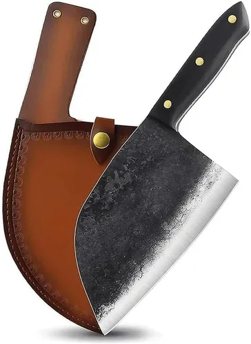 Miniatura 9 de Freelander Juego de 4 cuchillos para pizza con cuchillas afiladas de acero inoxidable, diseño forjado de espiga completa, mango ergonómico