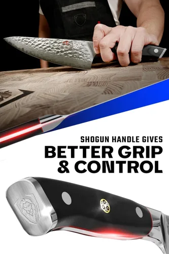 Miniatura 4 de Dalstrong Cuchillo de Chef - Hoja de 6 pulgadas - Serie Shogun ELITE - Damasco - Acero Super AUS-10V japonés - Mango negro G10 - Cuchillo de cocina