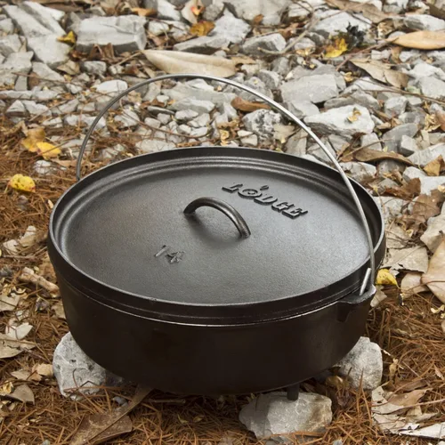Miniatura 27 de Lodge Horno holandés de hierro fundido pre-sazonado de 8 cuartos de galón con tapa, asas duales, uso en el horno, en la estufa, en la parrilla
