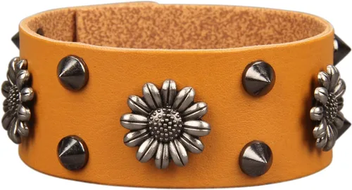 Jeilwiy Pulseras de cuero punk para hombres, pulseras hechas a mano, brazalete ancho, joyería trenzada, color negro y marrón, ajustable, regalos de