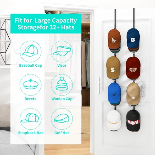 Miniatura 3 de HapiRm Perchero para sombreros sobre puerta