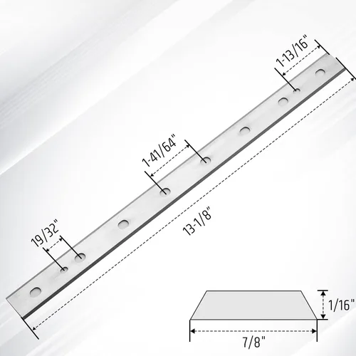 Miniatura 2 de Cuchillas cepilladoras de 13 pulgadas para cepilladora Dewalt DW735, DW735X, reemplazo de bordes de corte dobles HSS para cuchillos cepilladores