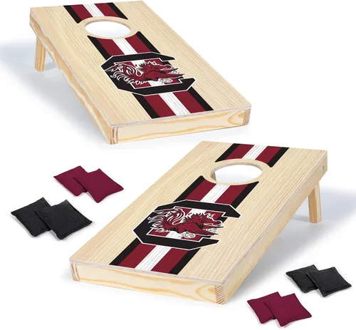 Miniatura 26 de Wild Sports College - Juego de cornhole de madera maciza de 1 x 2 pies con impresión directa HD gráficos del equipo, tamaño de viaje