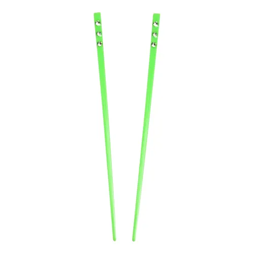 Miniatura 11 de Juego de 2 palillos de pelo con 3 diamantes - Negro