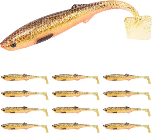 Miniatura 13 de TRUSCEND Shadtale Easy Catch Soft Fishing Lures, Unique Vibration and Action for Various Rigs, Paddle Tail Swimbaits Trailer for Bass, Trout