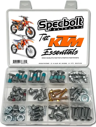 Specbolt EURO Essentials Kit de Tornillos Compatible con: Todos los KTM SX SX-F EXC XC XCW 50 65 85 105 125 150 250 300 350 450. También para GASGAS