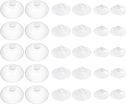 Miniatura 9 de Pawfly Paquete de 30 ventosas para vidrio, pequeñas ventosas de goma para el hogar, cocina, baño, organización, decoración de Navidad
