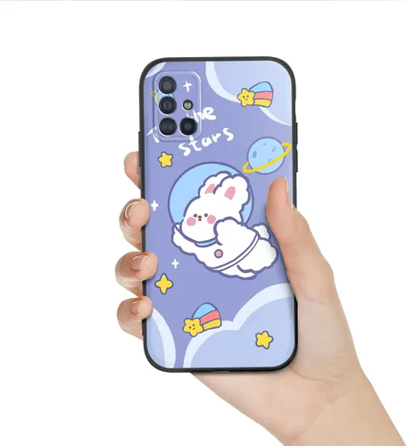 Miniatura 9 de Funda para Galaxy A51 5G (no compatible con la versión A51 4G) con correa de cordón, para niñas y mujeres, diseño lindo de anime, funda de silicona