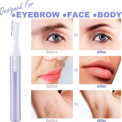 Miniatura 3 de LAIKME Recortador eléctrico de cejas para mujeres, depilación facial para hombres, mini depiladora para bikini, removedor de cara, barbilla