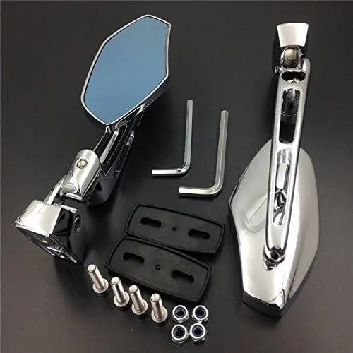 Miniatura 2 de SMT-Racing - Espejo retrovisor compatible con Honda Suzuki Kawasaki Cruiser Chopper Sports Blk [B00RNIVJ7K]