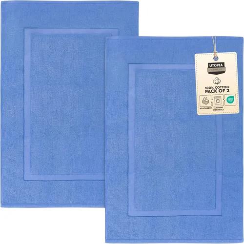 Miniatura 18 de Utopia Towels Alfombra de algodón con banda, tapetes de baño, no es una alfombra de baño, 21 por 34 pulgadas / 53.34 x 86.36 cm, 100% algodón hilado