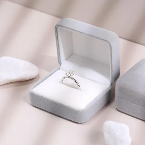 Miniatura 7 de Ladylike 11.523CT Oval Cut Moissanite Engagement Ring for Women 925 Sterling Silver Solitaire Rings with Hidden Halo D Color VVS1 Promise Wedding
