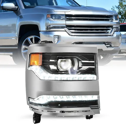 Miniatura 14 de SOCKIR Conjunto de faros delanteros HID/Xenon para Chevy Silverado 1500/2019 Chevy Silverado 1500/2019 Chevy Silverado 1500 LD 2016 2017 2018