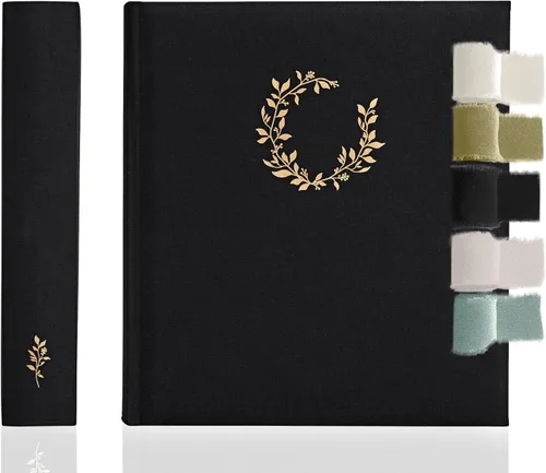 La Lente - Álbum de recortes premium – Álbum de fotos con espacio para escribir – 100 páginas para múltiples tamaños 4x6, 5x7, 6x8, 8x10 – Capacidad