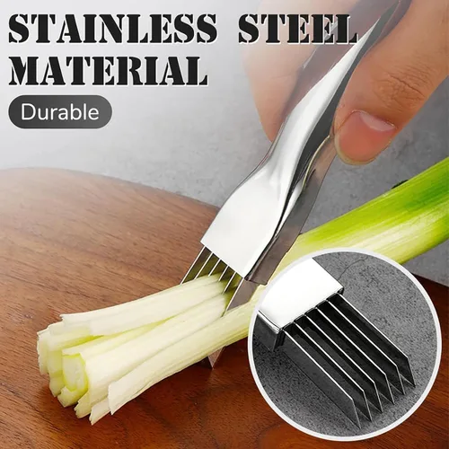 Miniatura 3 de Shred Silk The Knife, Cortador de Cebolla Verde Actualización 2025 de Acero Inoxidable Herramienta de Cocina para Cortar Verduras Cebolla Ajo