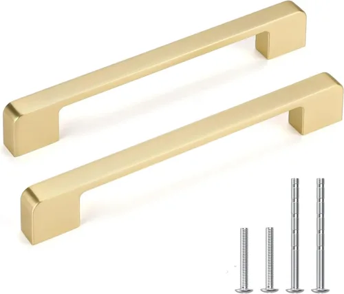 Miniatura 20 de Paquete de 5 tiradores para gabinete de 3–3/4 pulgadas, color negro mate, manijas negras para cajones, manijas para alacena de cocina, herrajes