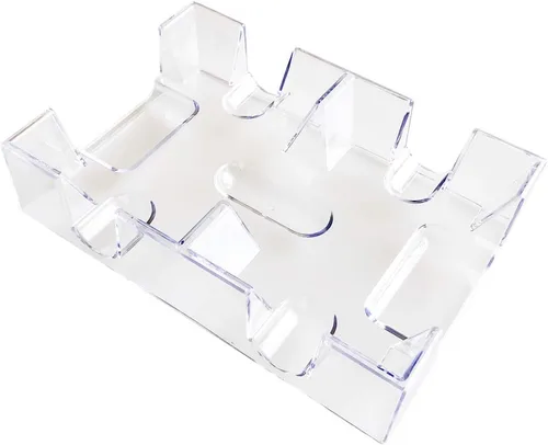 Miniatura 5 de Yuanhe Bandeja transparente de 2 barajas para naipes de Canasta - Sin base giratoria