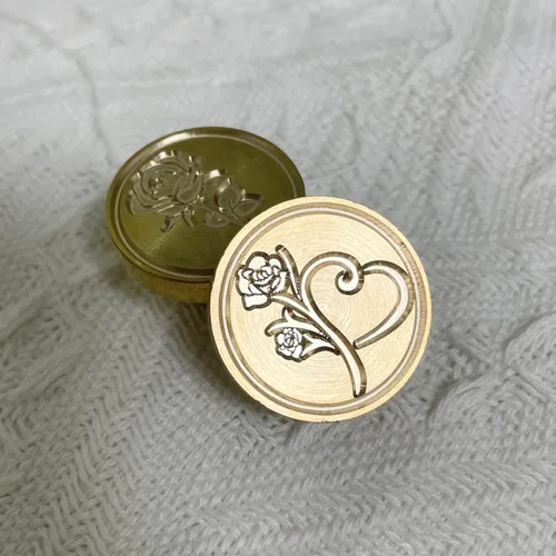 Miniatura 5 de 3 piezas de sello de cera de rosa de repuesto solo de cera de sellado retro antiguo para álbumes de recortes, cabeza para invitaciones de boda