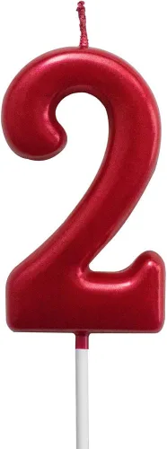 Miniatura 10 de Velas de Cumpleaños Rojas 3 Velas 3er Tres Años Pastel Número Romano Enfriador Número Vela No 30 31 32 33 34 35 36 37 38 39