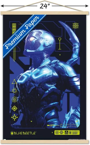 Miniatura 3 de Trends International DC Comics Movie Blue Beetle - Póster de pared Biotech, 22.37 x 34.00 pulgadas, paquete de impresión premium y colgador