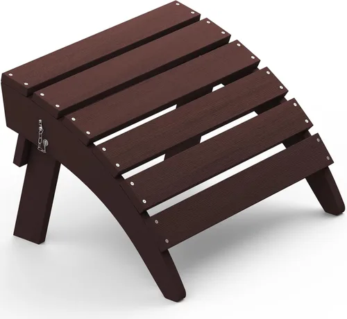 Miniatura 16 de Otomano plegable Adirondack de SERWALL, reposapiés Adirondack sin ensamblaje, marrón