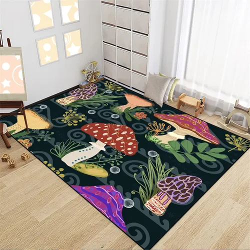 Miniatura 2 de Alfombra de gatos de dibujos animados para niñas, bonita decoración de habitación de niños, alfombra con temática de animales azules, alfombra ultra