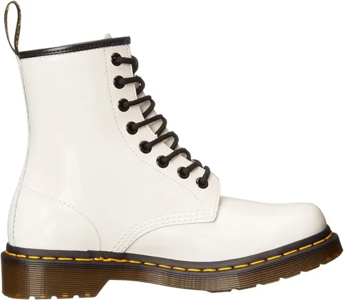 Miniatura 6 de Dr. Martens 1460 - Botas de combate de cuero patentado, color negro, 6 M EE.UU 4 RU, Blanco, 6