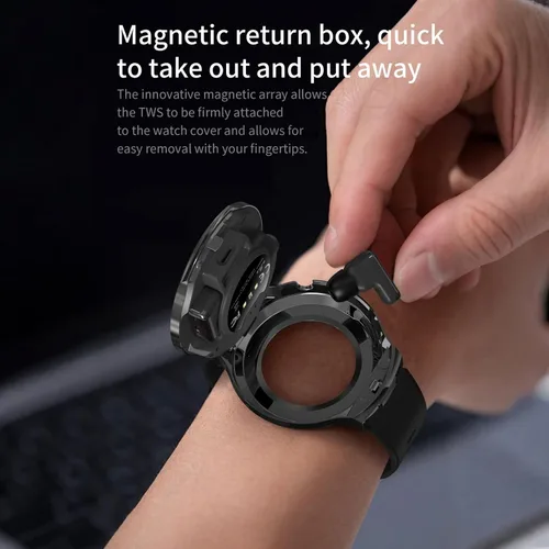 Miniatura 3 de Reloj inteligente con auriculares, pantalla grande HD de 1.85 pulgadas, reloj inteligente 2 en 1, llamada BT, más de 110 modos deportivos