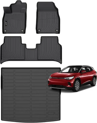 Miniatura 22 de Juego completo de tapetes de auto para todo tipo de clima, revestimiento automotriz para piso y maletero