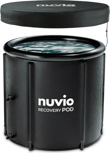 Miniatura 7 de Nuvio Recovery Pod Pro - Baño de hielo portátil de alta calidad con ultra aislamiento, bañera de agua fría inflable de 87 galones, bañera de hielo