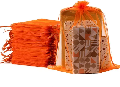 Miniatura 11 de Meowoo 12 bolsas grandes de organza, bolsas de malla grandes de 12 x 16 pulgadas con cordón, bolsas de regalo de malla con cordón para zapatos