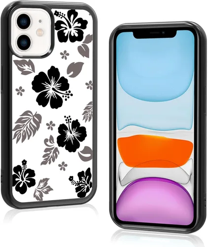 Miniatura 75 de Funda para iPhone 8 Plus y iPhone 7 Plus, linda funda Kawaii azul hibisco hawaiano floral estética floral para niñas preppy mujeres