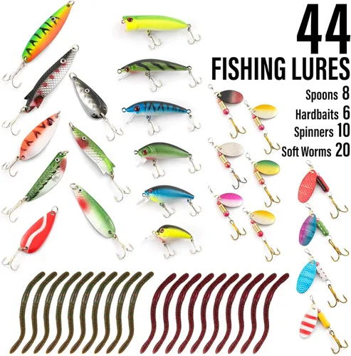 Miniatura 5 de Dr.Fish Combos de caña de pescar y carrete de 125 piezas telescópico de caña giratoria Equipo de engranaje para adultos plegable viaje completo
