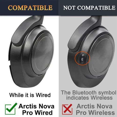 Miniatura 3 de SOULWIT Almohadillas de repuesto de tela de malla para auriculares Steelseries Arctis Nova Pro con cable, Nova