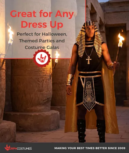 Miniatura 5 de Morph Hombres del traje egipcio, disfraz del faraón, disfraces egipcios de Halloween para adultos