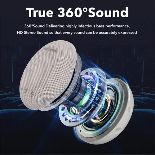 Miniatura 3 de Monster Altavoz Bluetooth de 35 W (pico), altavoz de ducha IPX8 impermeable, Bluetooth 5.4 con sonido HD fuerte y graves robustos, tiempo